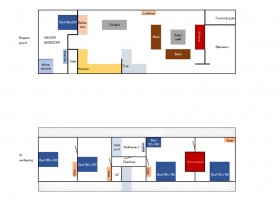 Maison Rouge in de Dordogne Frankrijk plattegrond Domaine Maison Rouge 30pluskids