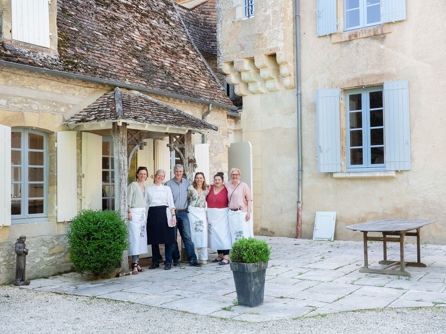 Chateau Ladausse in de Lot et Garonne, Frankrijk met z'n allen