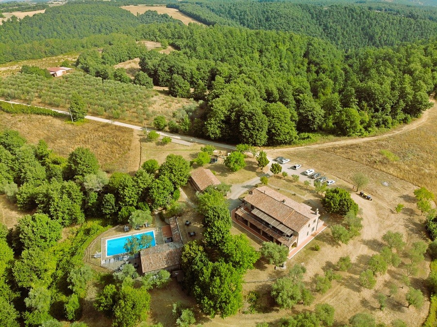 Pian della Bandina in Umbrie, Italie van bovenaf