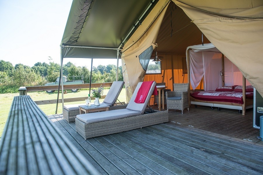 Erfgoed Bossem in Twente, Nederland Twin veranda