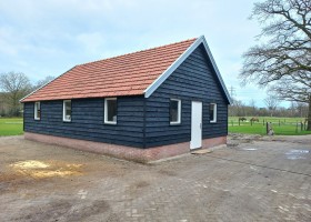 Klein Koestapel in Putten op de Veluwe, Nederland schuur Klein Koestapel 30pluskids