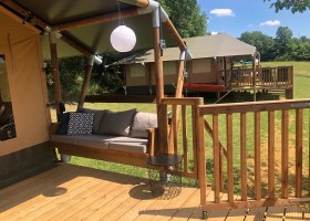 Domaine du Cammazet in Lapenne, Frankrijk safaritenten Domaine du Cammazet 30pluskids