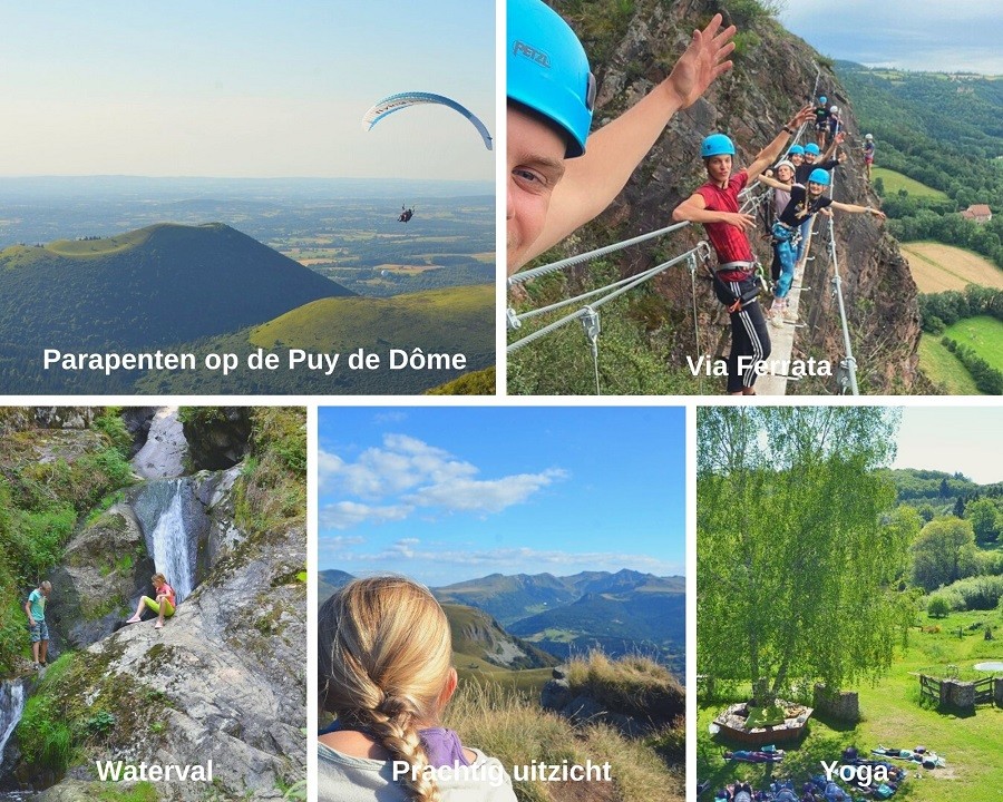 Les 3Etangs in de Auvergne , Frankrijk omgeving collage