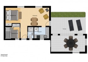 Finca Vellie in Benissa, Spanje bovenappartement plattegrond Finca Vellie 30pluskids
