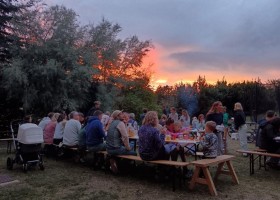 Agriturismo Camping Vista San Vicino Le Marche Italie Pizza-avond Agriturismo Vista San Vicino 30pluskids