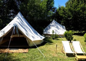 Camping de Salviac Lot et Garonne Frankrijk huurtenten Camping de Salviac 30pluskids