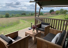 Lot Sous Toile in de Lot, Frankrijk zitje safaritent Lot Sous Toile 30pluskids