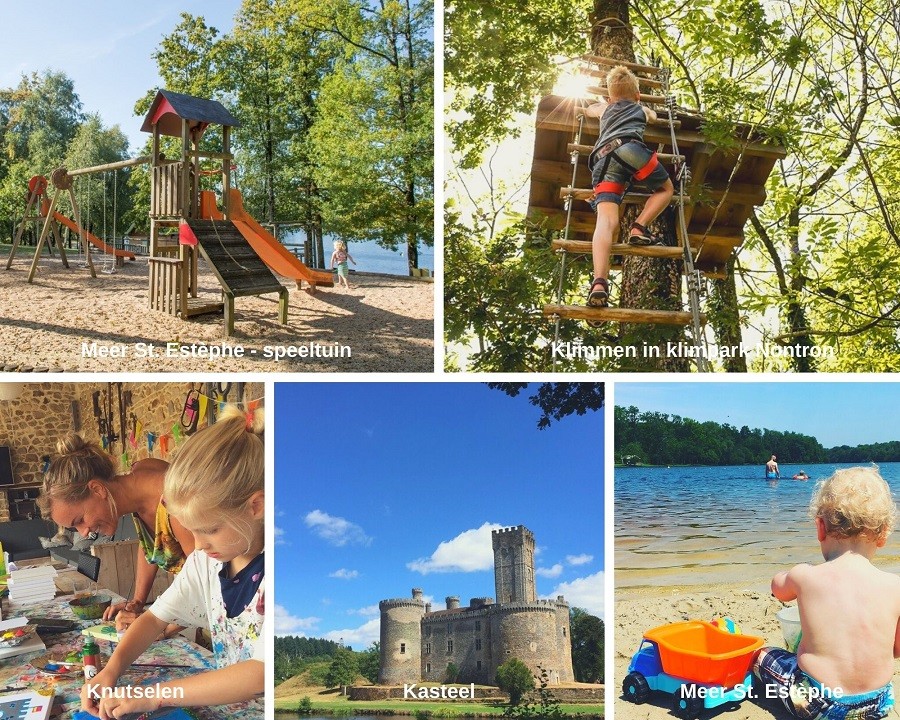 Mazieras in de Dordogne, Frankrijk collage omgeving en activiteiten