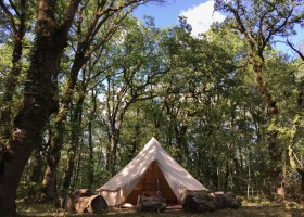 Lot Sous Toile in de Lot, Frankrijk tent Lot Sous Toile 30pluskids