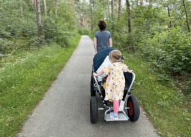Vakantiehuis Vliegend Hert op de Veluwe, Nederland met de kinderwagen op pad Vakantiehuis Vliegend Hert 30pluskids