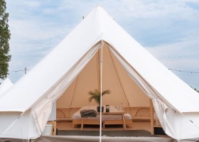 Laguna Beach Family Camps Öland, Zweden Bell vooraanzicht Laguna Beach Family Camps Öland 30pluskids