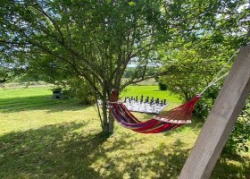 Domaine de Pamadera in de Dordogne, Frankrijk hangmat Domaine de Pamadera 30pluskids