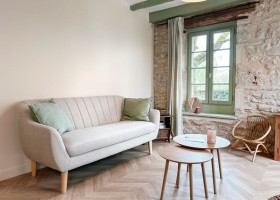 Petit Mas de Reve in de Lot, Frankrijk living Petit Mas de Rệve 30pluskids