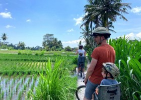 Travelnauts Indonesie Bali Ubud fietstocht door rijstvelden Travelnauts rondreis Bali 30pluskids