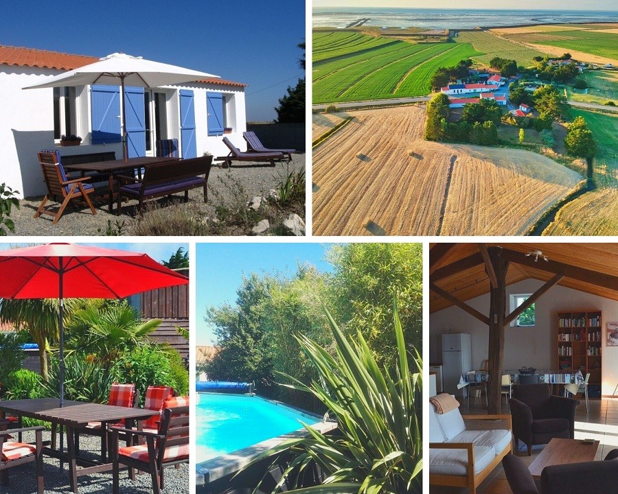 Au Passage du Gois in Beauvoir sur Mer, Frankrijk collage