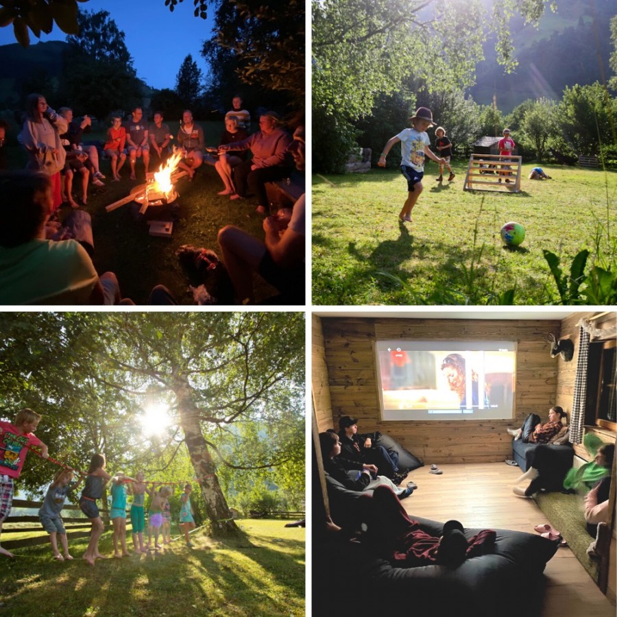 Berghut Apartments in Rauris, Oostenrijk collage activiteiten bij de Berghut