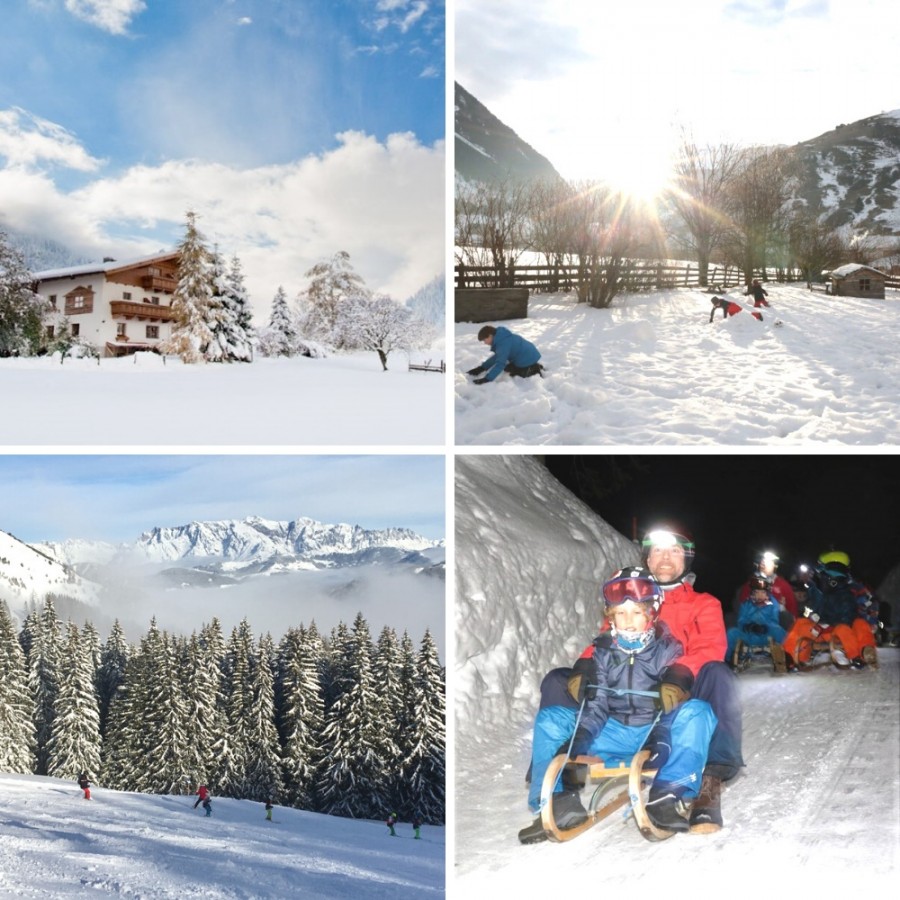 Berghut Apartments in Rauris, Oostenrijk collage wintersport