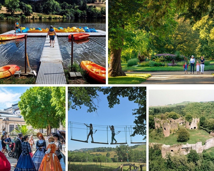 Camping Domaine La Chabanne in de Auvergne, Frankrijk collage omgeving