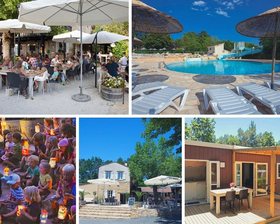 Camping Le Clou in de Dordogne, Frankrijk collage