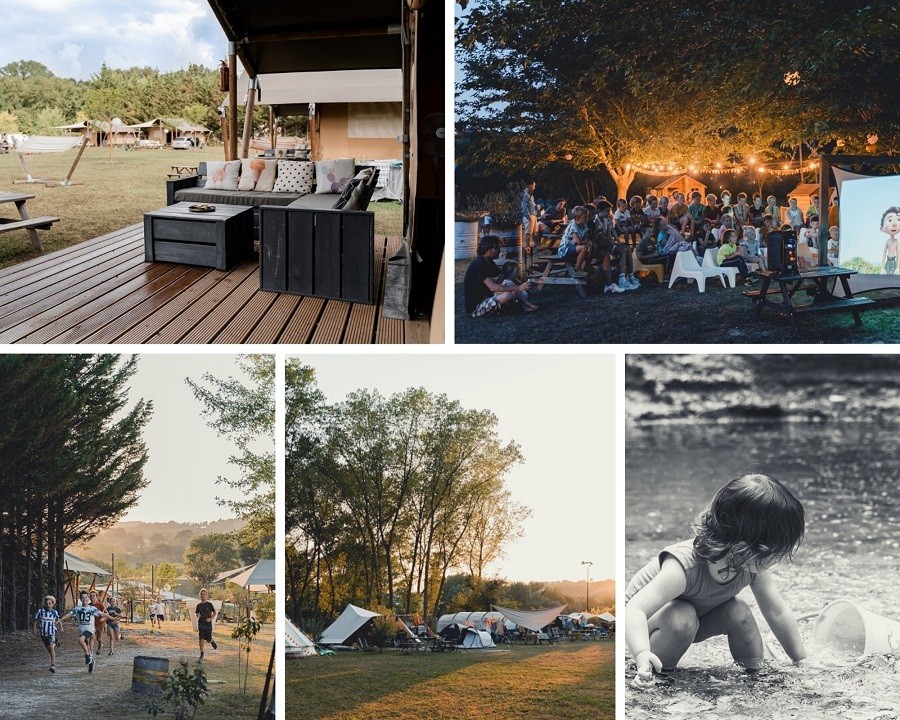 Camping Sempreverde in San Lorenzo in Campo, Italie collage