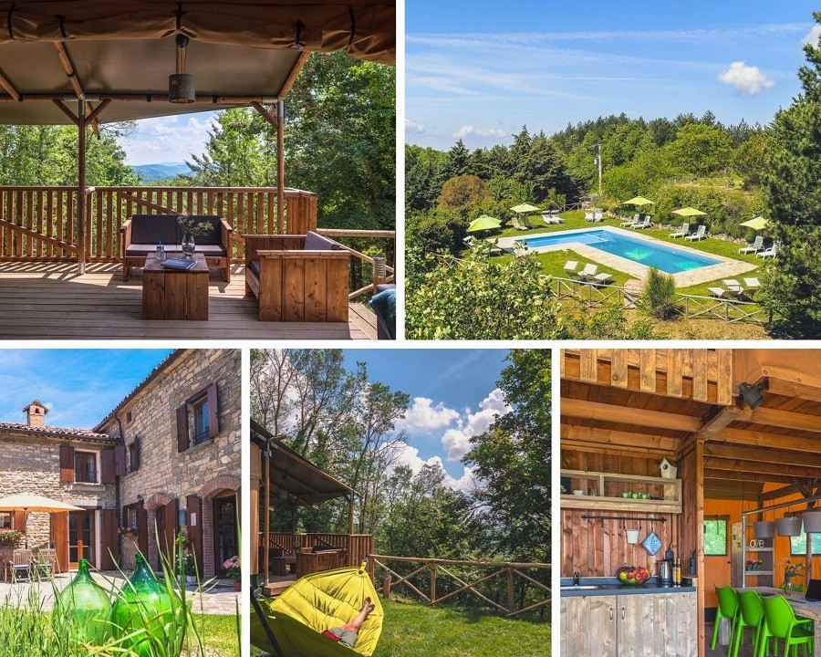 Casale Il Sogno in Umbrie, italie collage