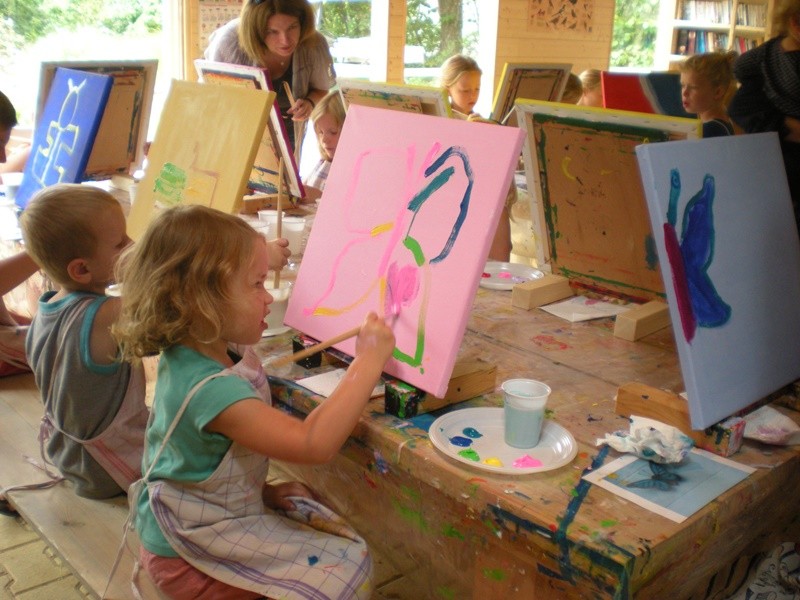 Castelwood in Biron, Frankrijk kinderen schilderen