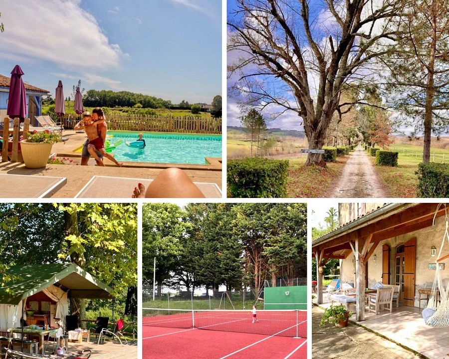 Domaine Bessiere in de Lot-et-Garonne, Frankrijk collage