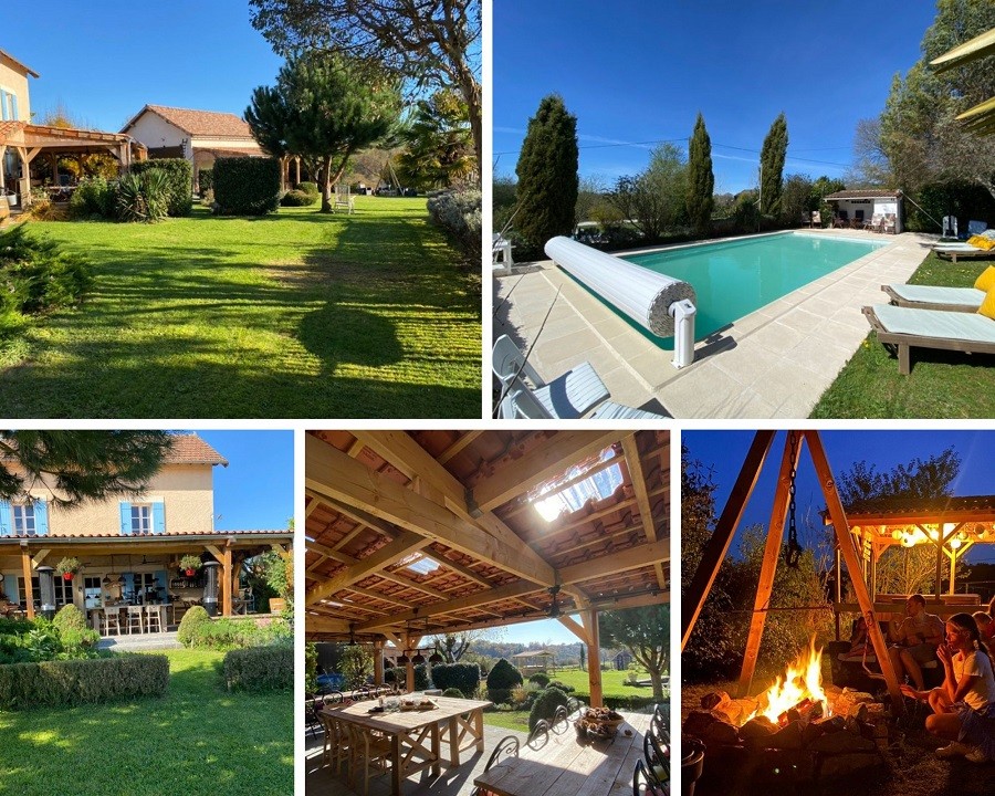 Domaine de Pamadera in de Dordogne, Frankrijk collage