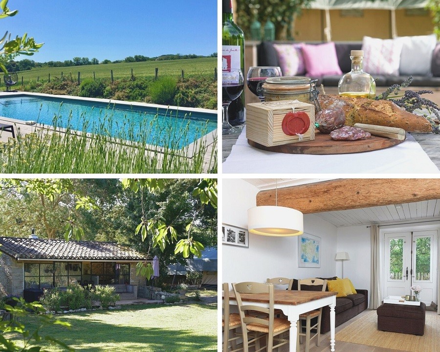 Domaine en Birbes in Laurac, Frankrijk collage