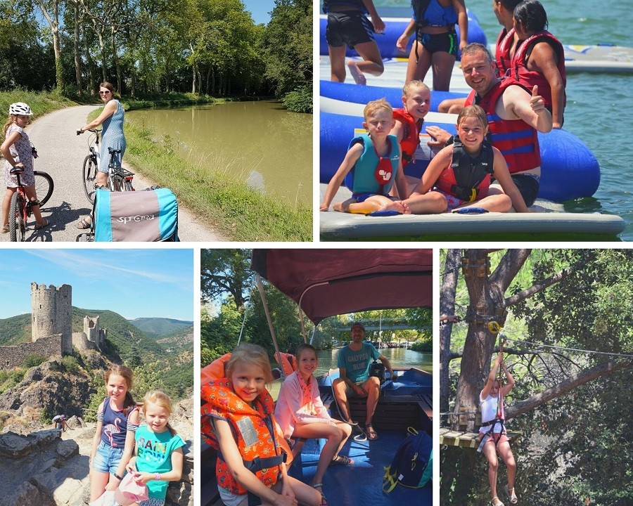 Domaine Las Brugues in Zuid-Frankrijk omgeving collage