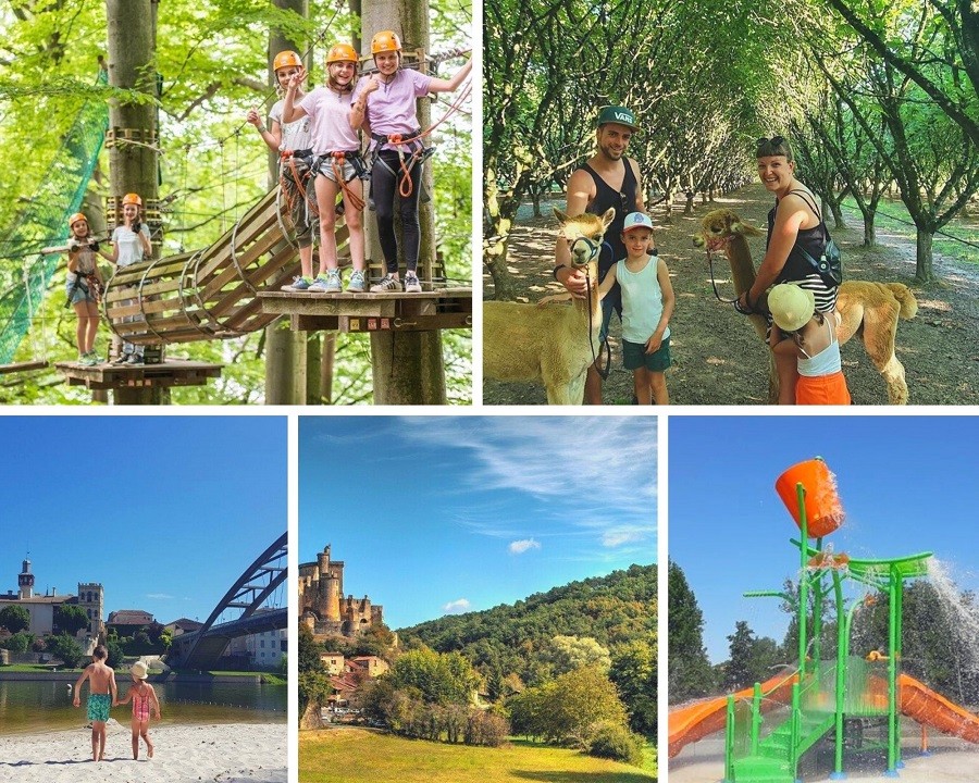 Domaine Ramonjavel in Fongrave, Frankrijk omgeving collage