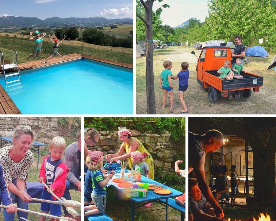 Faranghe in Le Marche, italie collage