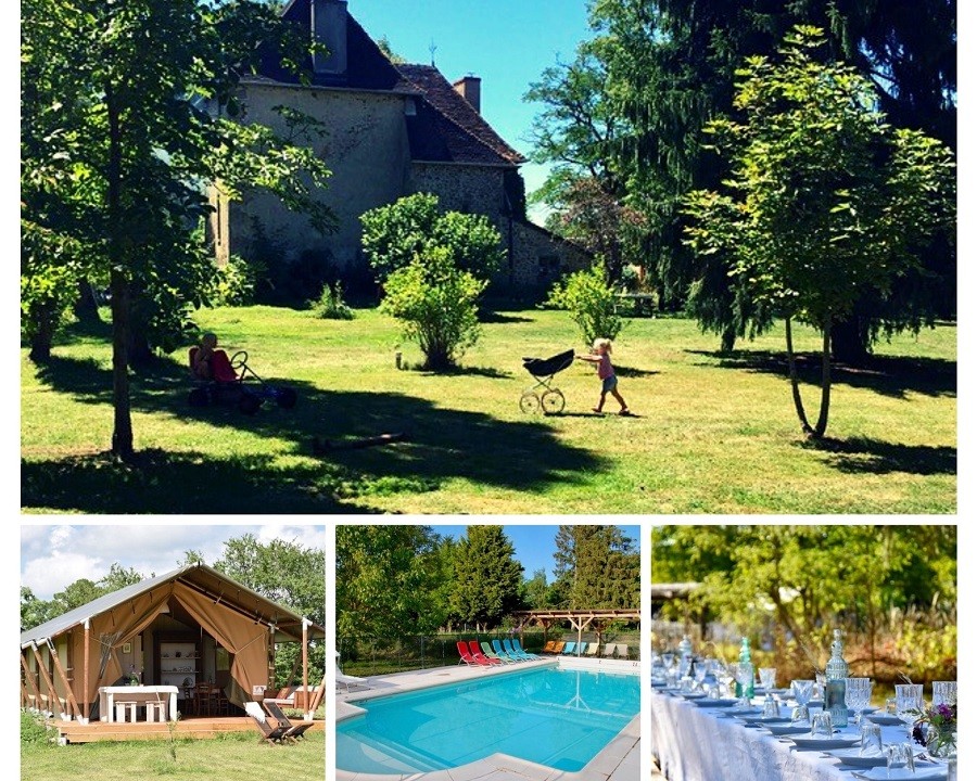 Fotocollage Le Mas d'en Haut in de Creuse, Frankrijk