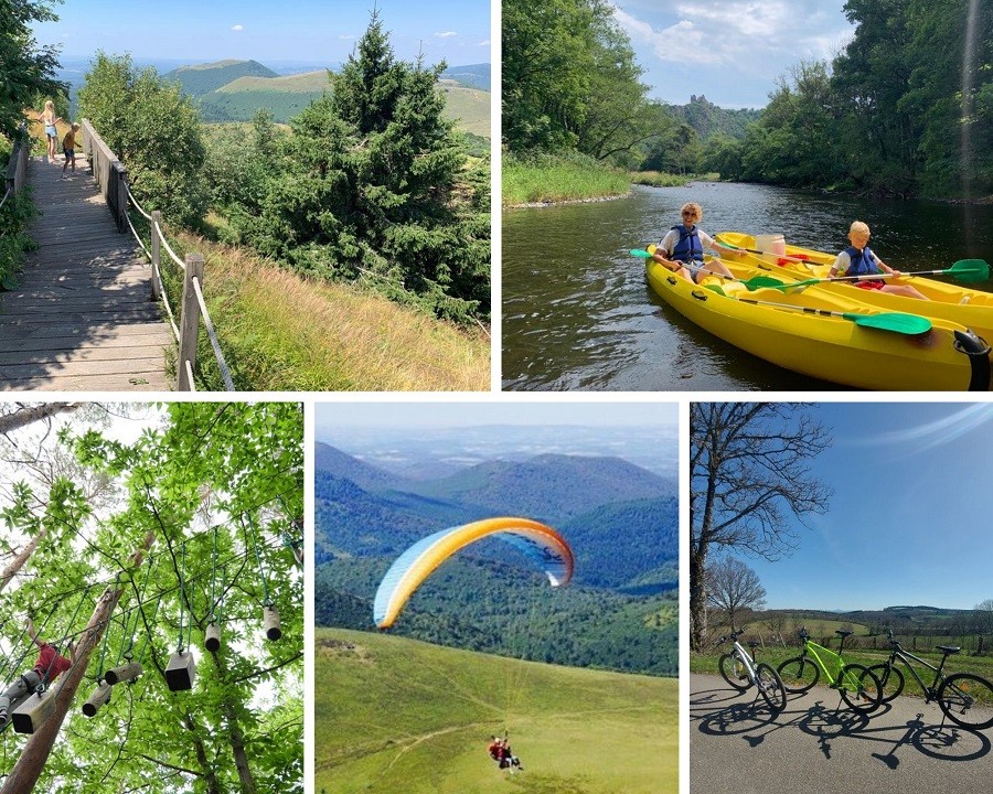Glamping Auvergne, Frankrijk collage omgeving