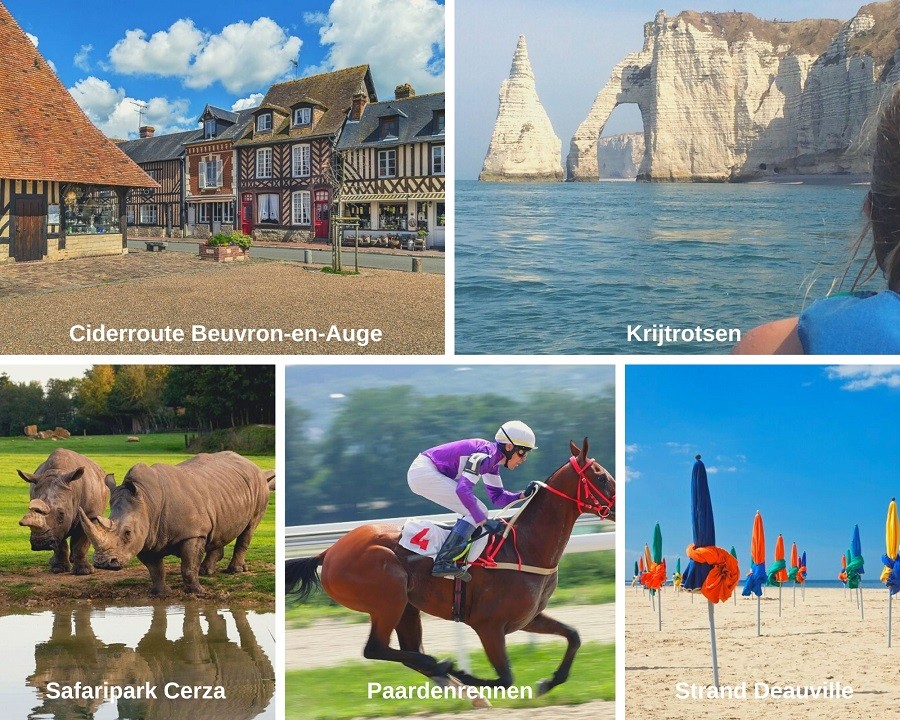 Le Lieu Thomain in Normandie, Frankrijk omgeving collage