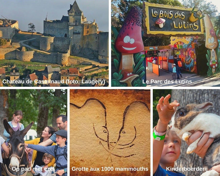 Le Pech Charmant in de Dordogne, Frankrijk collage activiteiten