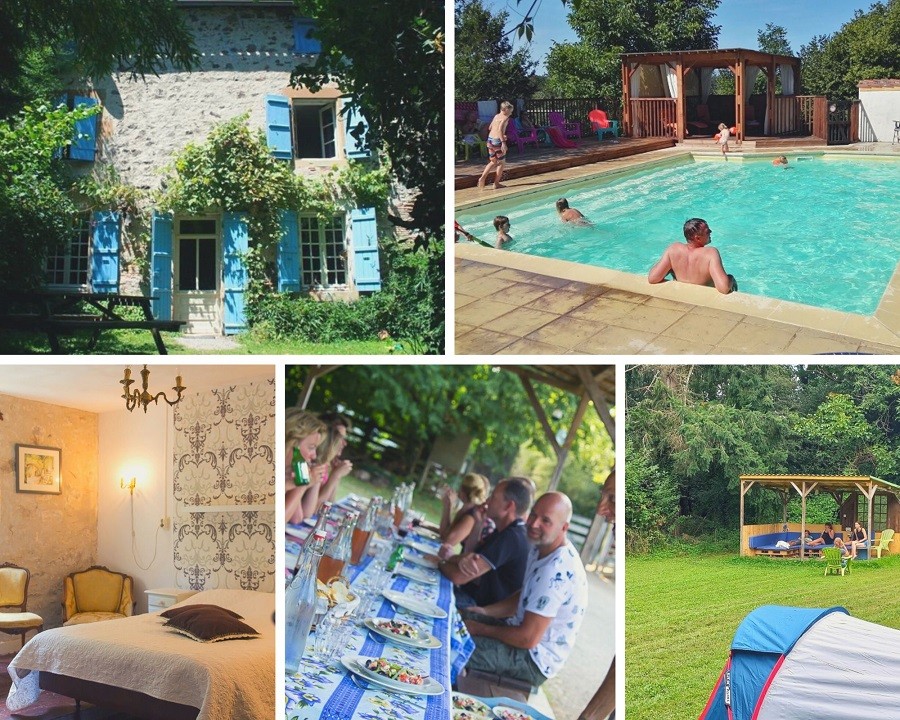 Le Petit Mas d'Ile in de Charente, Frankrijk collage