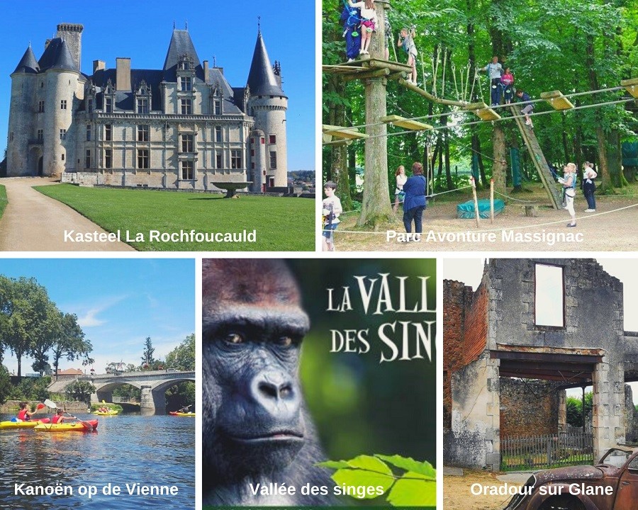 Le Petit Mas d'Ile in de Charente, Frankrijk omgeving collage