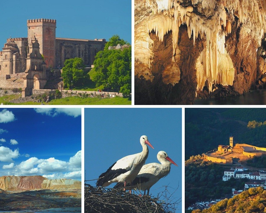 Molino Rio Alajar in Andalusie, Spanje collage omgeving