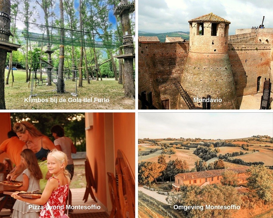 Montesoffio in Le Marche, Italie omgeving en activiteiten collage