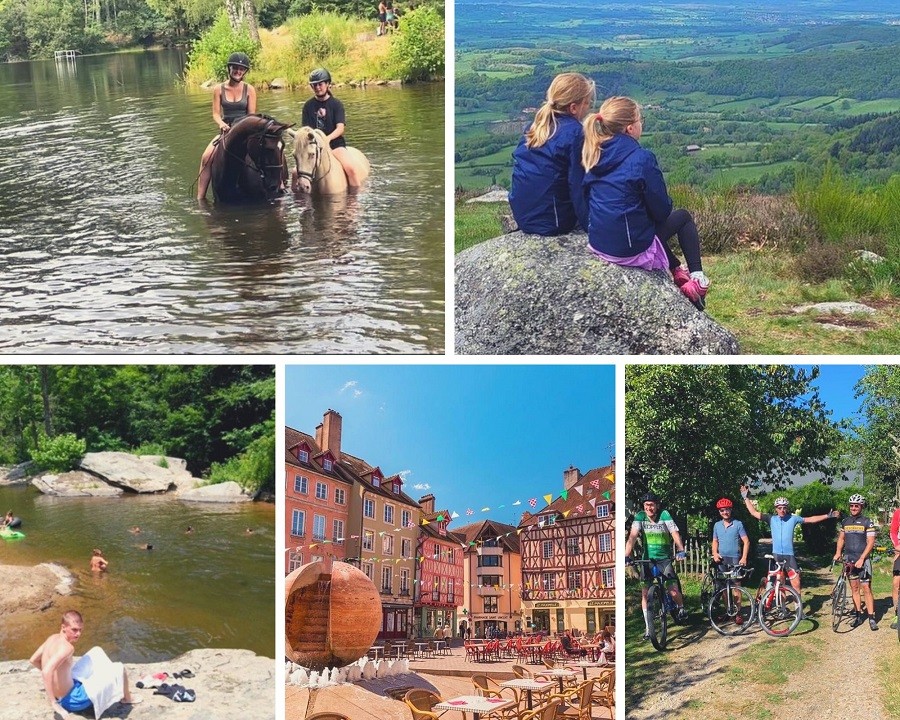 Morvan Rustique in de Bourgogne, Frankrijk collage activiteiten