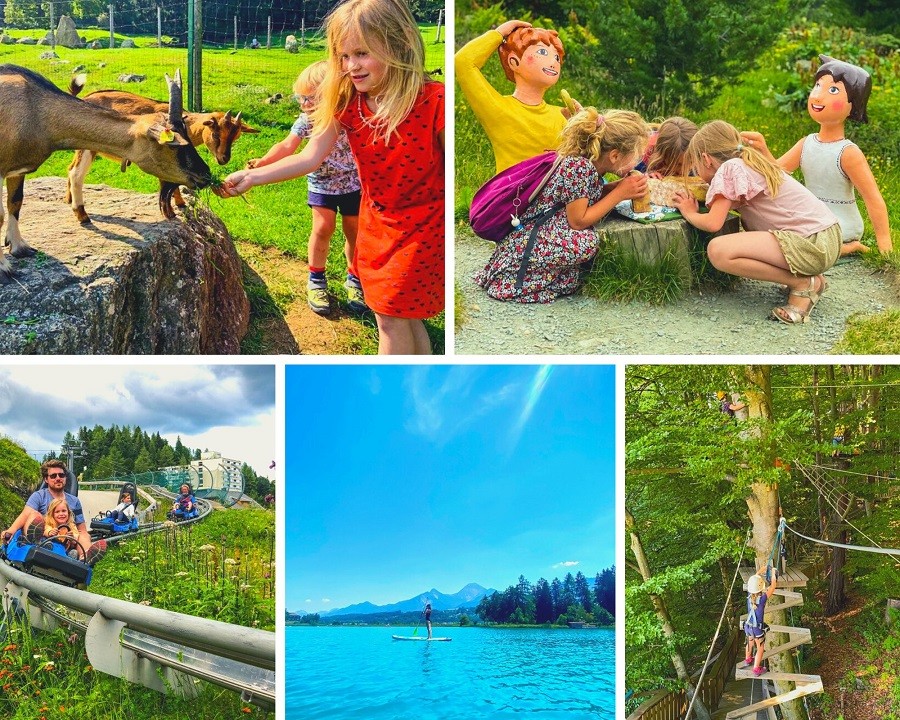 Nockalm Lodge in Karinthie, Oostenrijk collage activiteiten