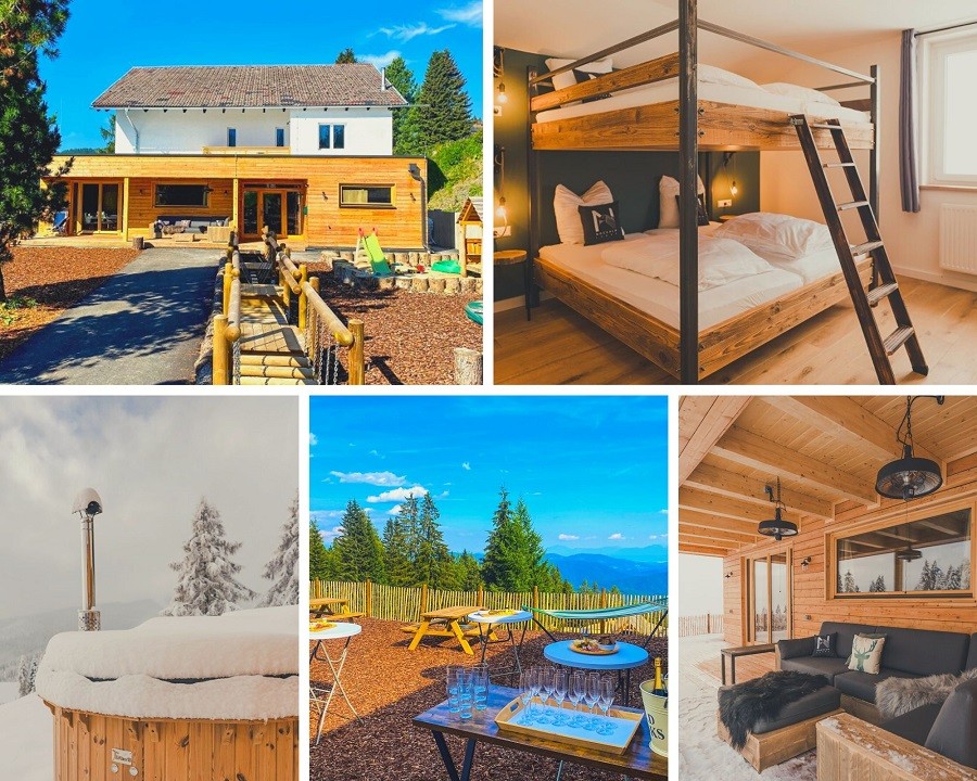 Nockalm Lodge in Karinthie, Oostenrijk collage