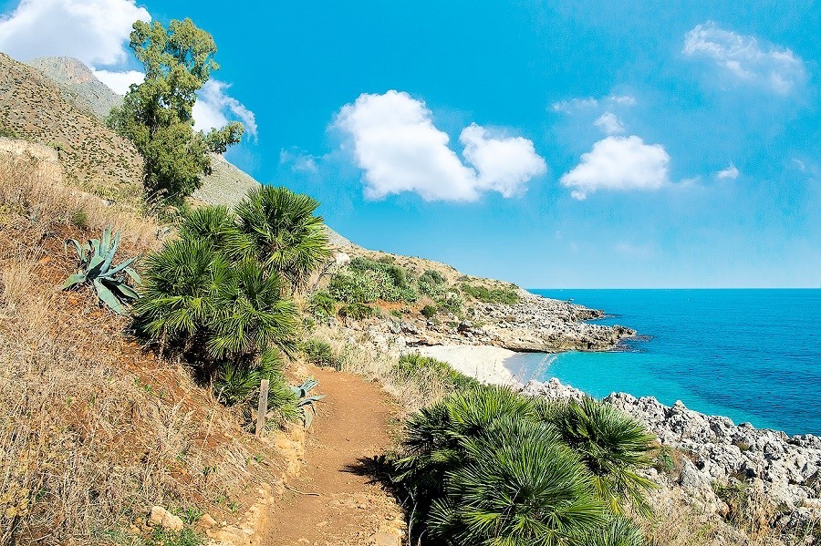 opSicilie zingaro-pad-strand op Sicilie, Italie
