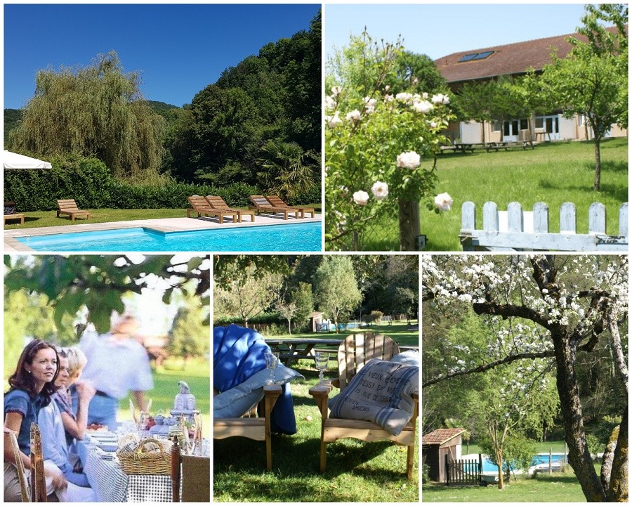 Pyrenees Pasisions in Estadens, Frankrijk domaine collage