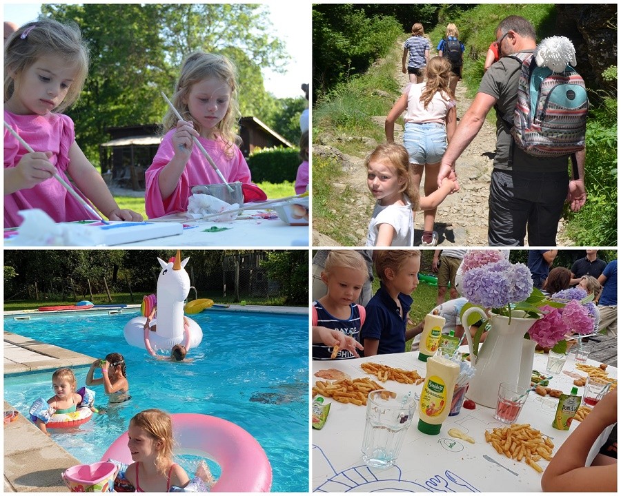 Pyrenees Pasisions in Estadens, Frankrijk kids collage