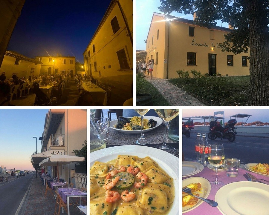 Vakantie in Le Marche, Italie restaurants compilatie