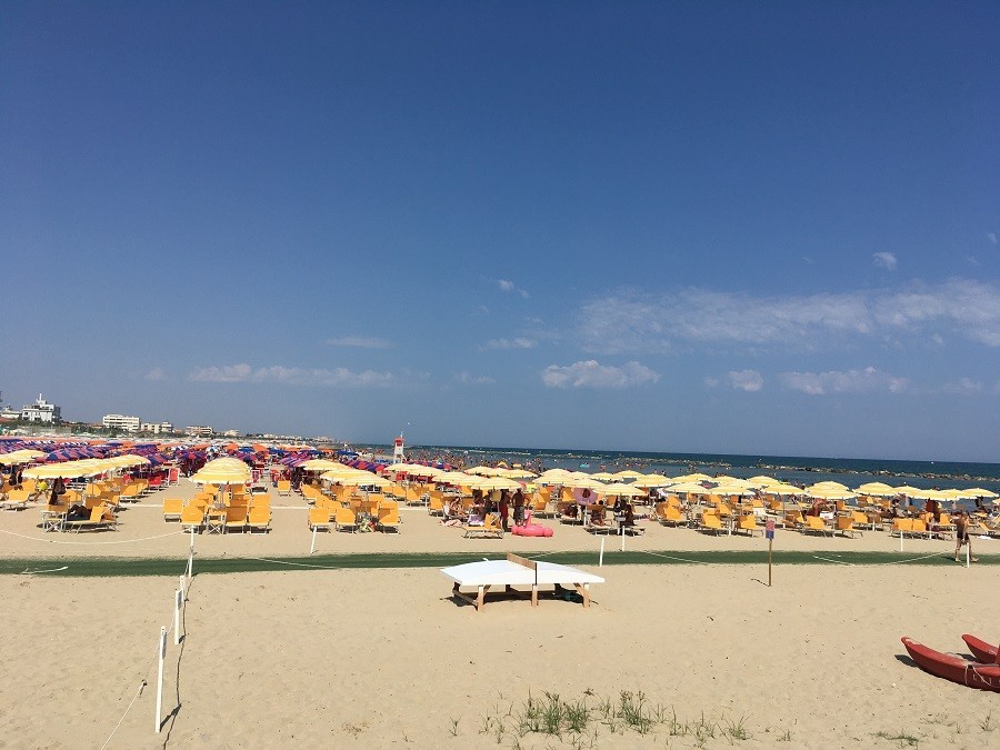 Vakantie in Le Marche, Italie Senigallia strand