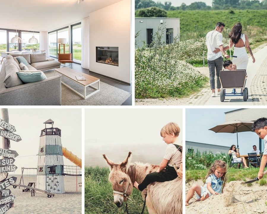 Z'ANDvillas in Kamperland, Zeeland - collage
